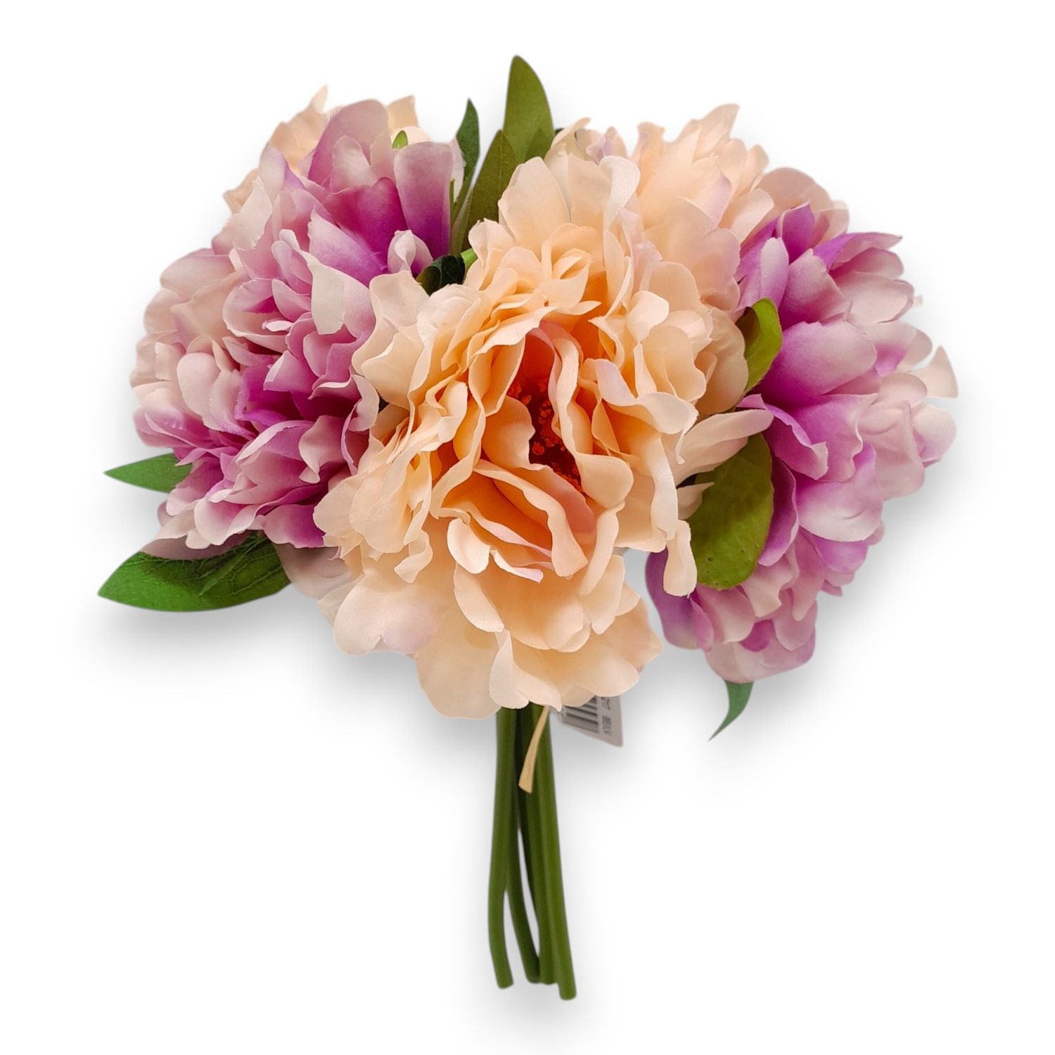 10.5" Peony Bouquet x5 Beige/Lavender