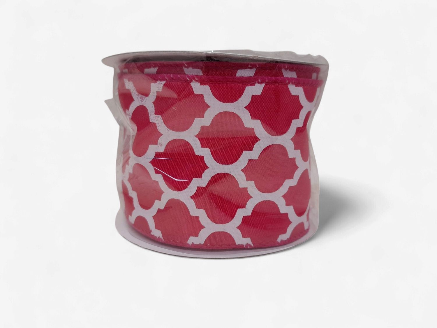 2.5"x10yd Big Lattice Hot Pink