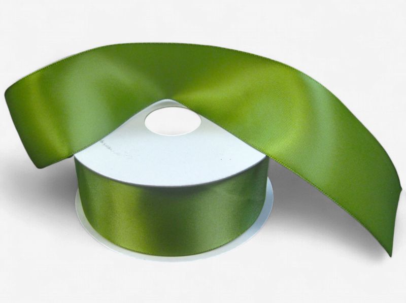 5/8"x25yd Double Faced Satin Moss Green