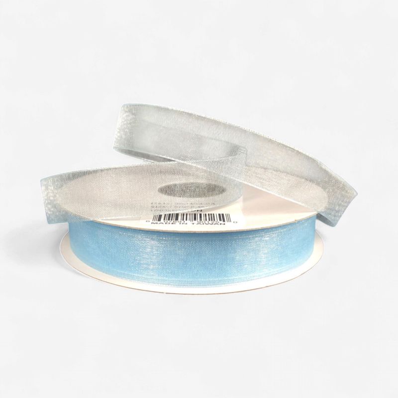 5/8"x25yd Organza Ribbon Light Blue