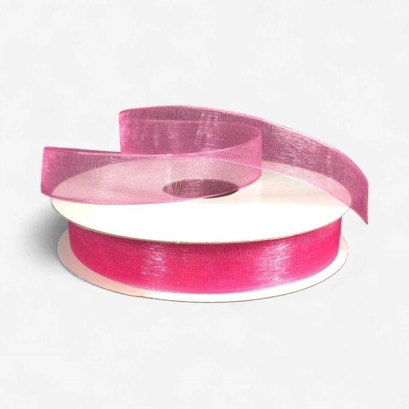 5/8"x25yd Organza Ribbon Hot Pink