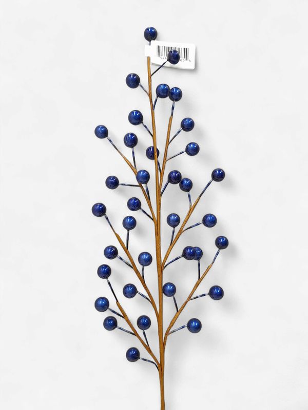 1pc 19" Berry Spray w/35 Berries Navy