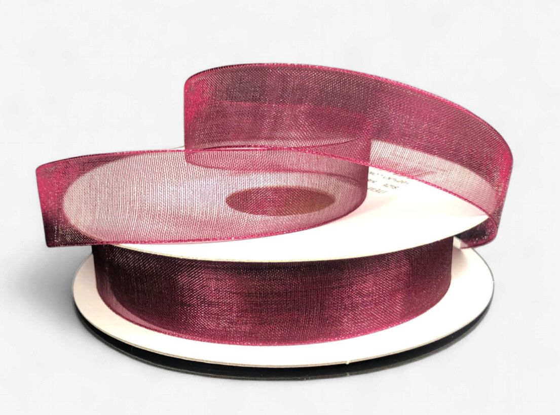5/8"x100yd Organza Burgundy