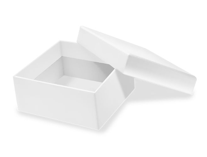 4.3"x4.3"x1.75" Favor Box White Shimmer