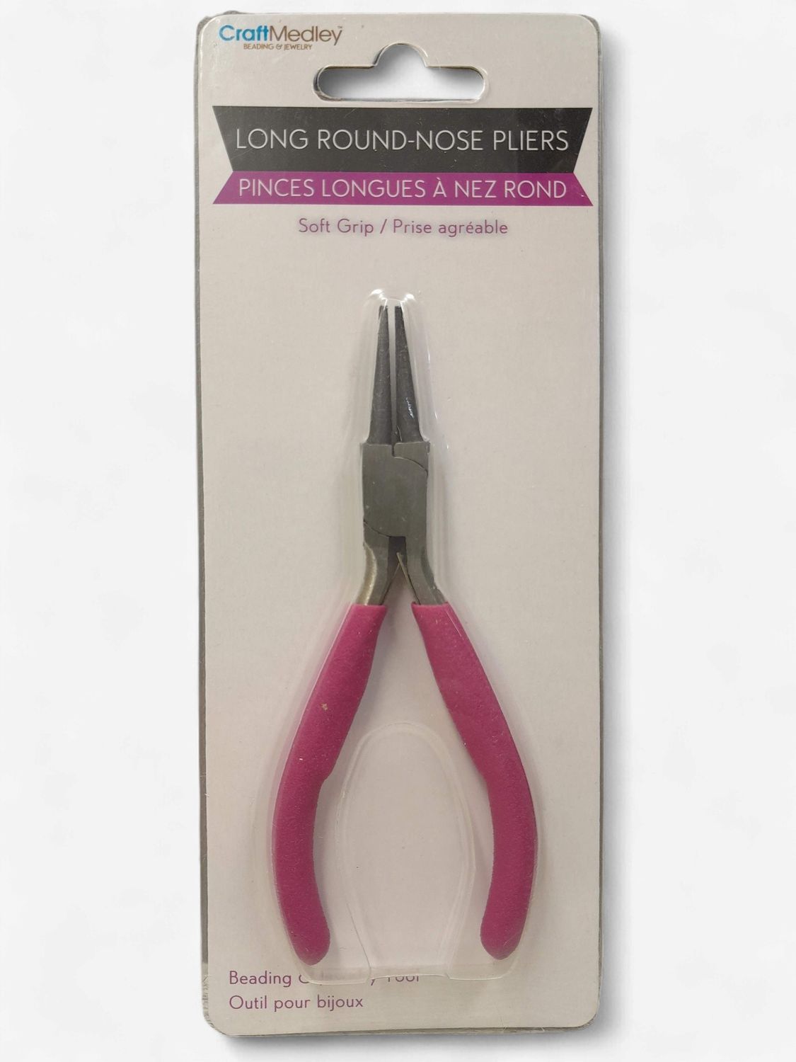 Long Round Nose Pliers w/Soft grip