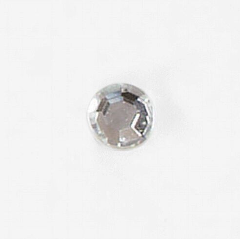 7mm Round Acrylic Rhinestones 130pc Silver