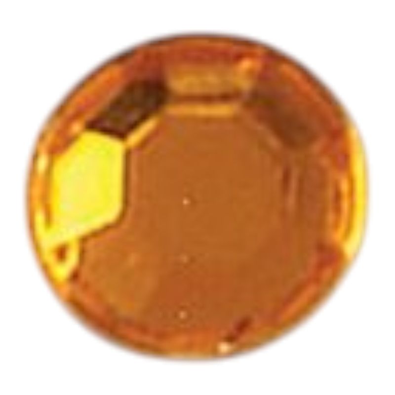 7mm Round Acrylic Rhinestones 130pc Gold