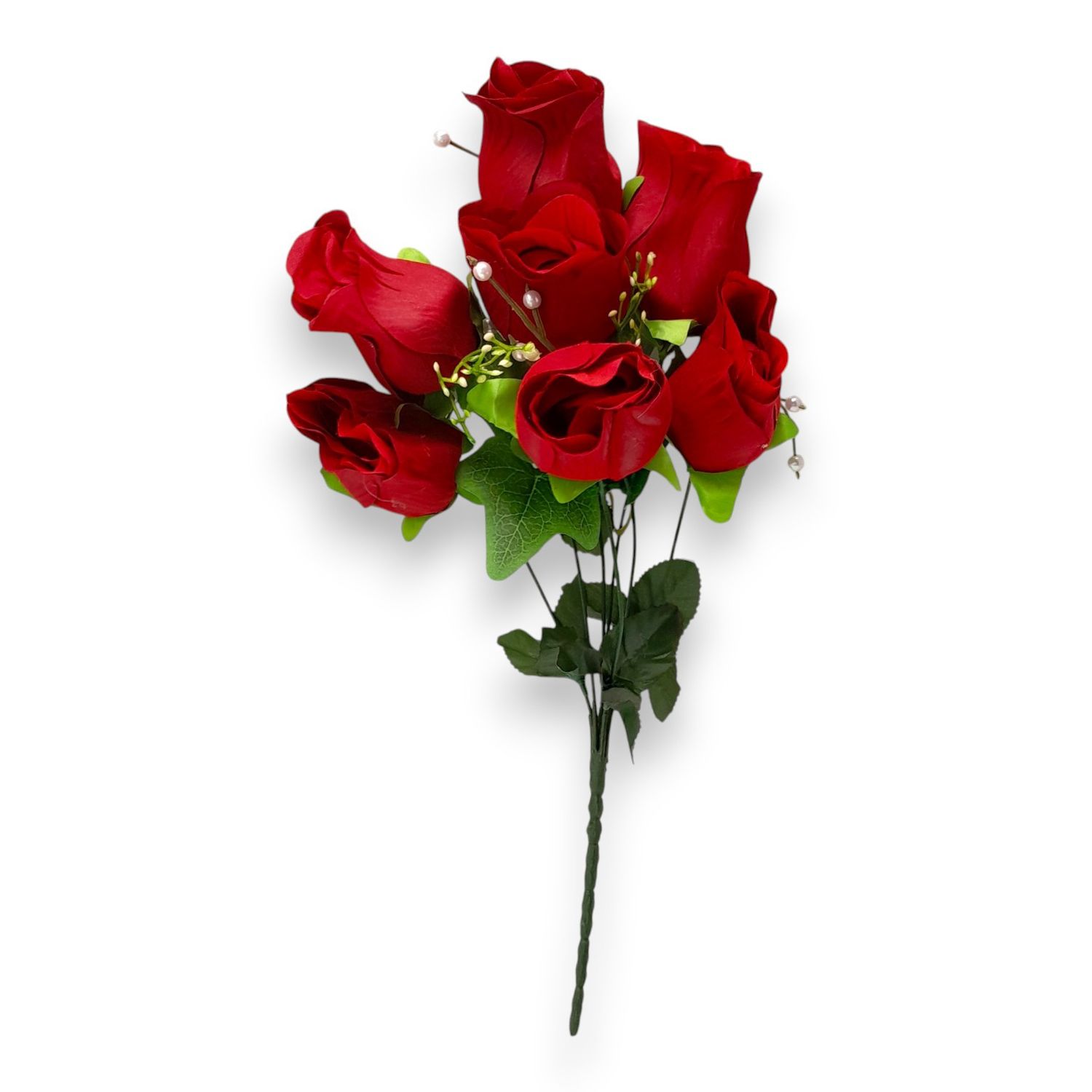 17" Rose Bud Bush x7 Red
