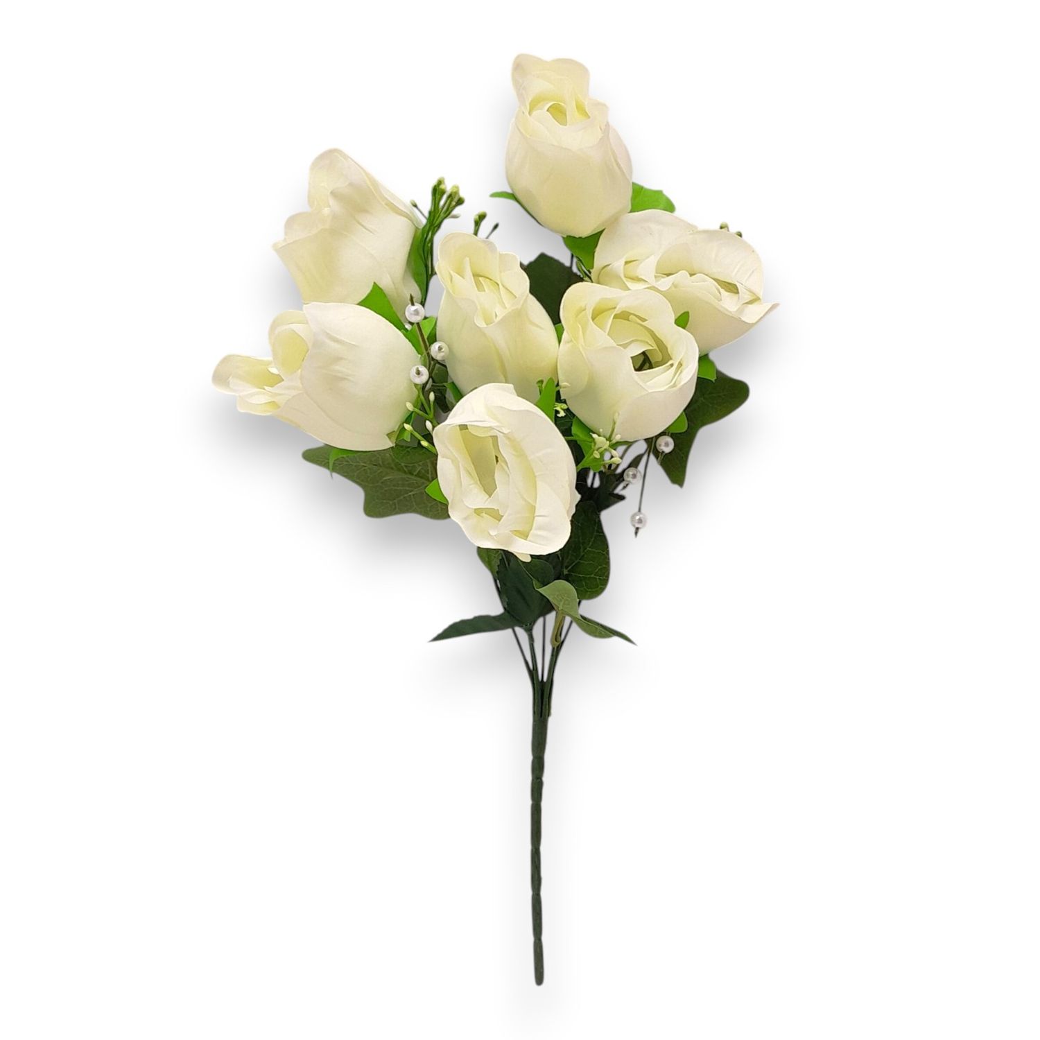 17" Rose Bud Bush x7 Cream