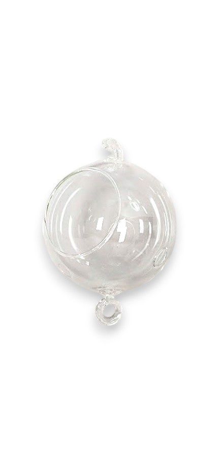 4" Hand Blown Glass Hanging Ball