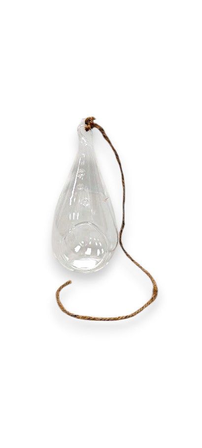 7"x3.5” Hand Blown Glass Hanging Tear Drop
