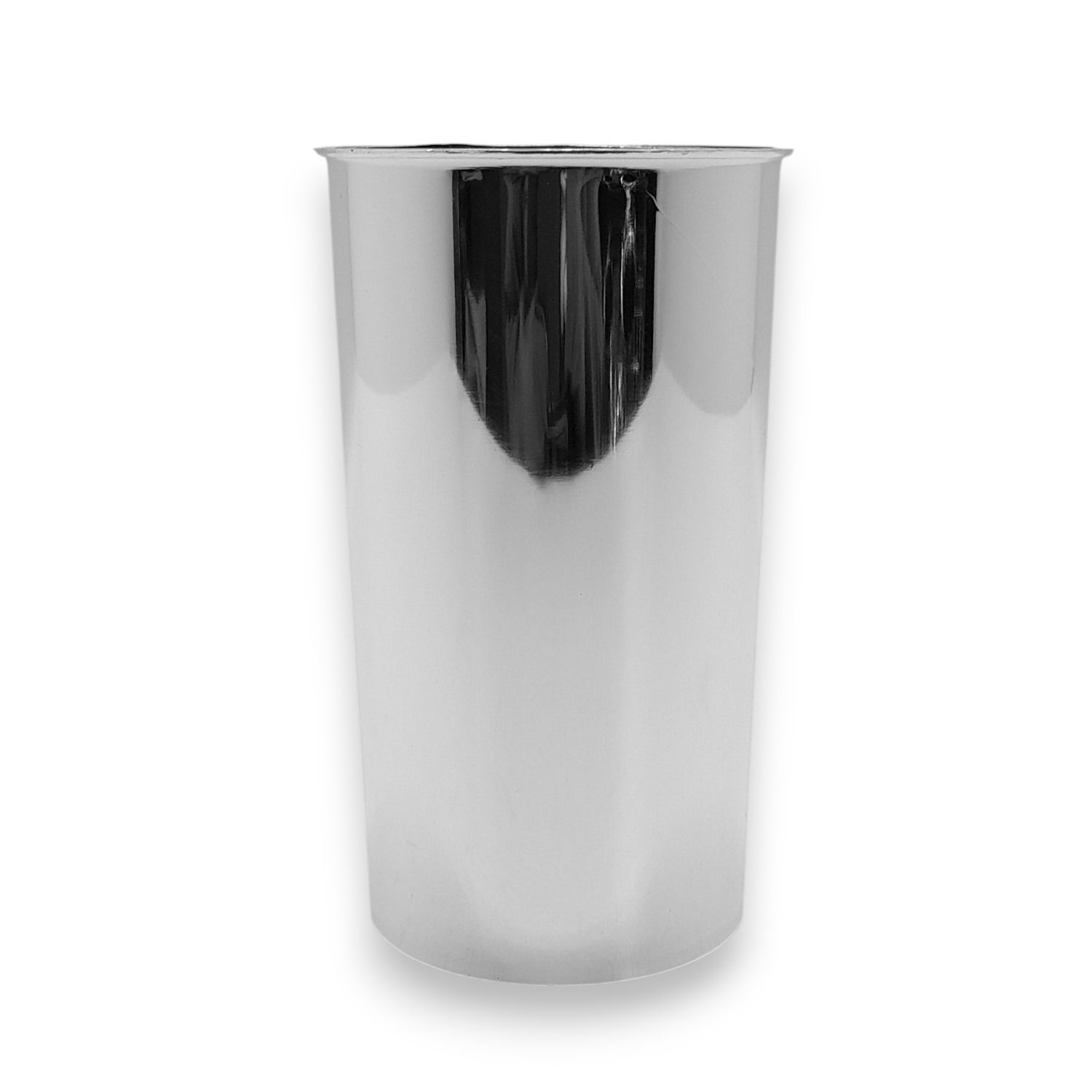 4"x4"x7" Cylinder Vase Silver (Plastic)