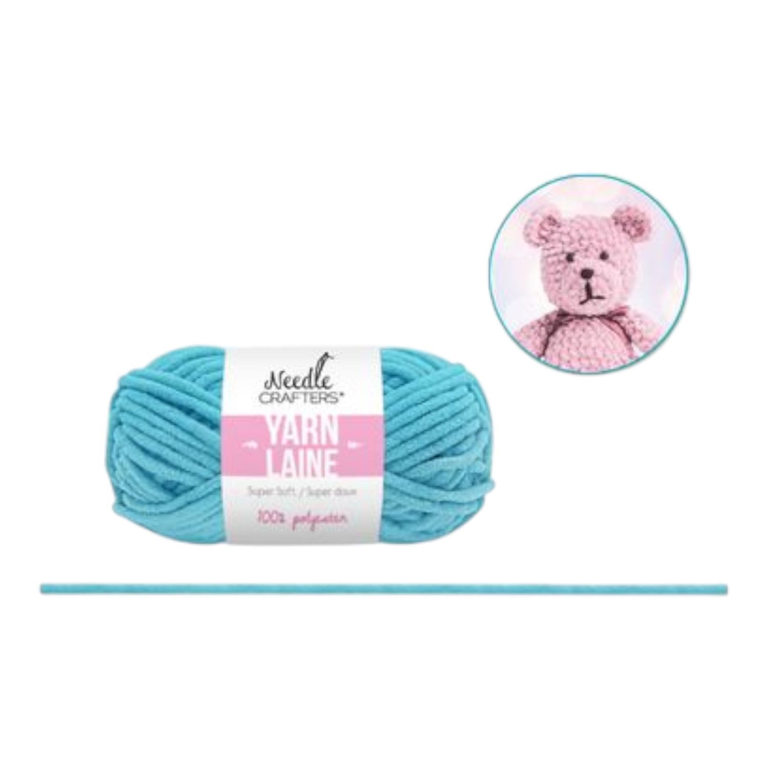 50g - Approx. 58yd 100% Polyester Soft Chenille Yarn Baby Blue