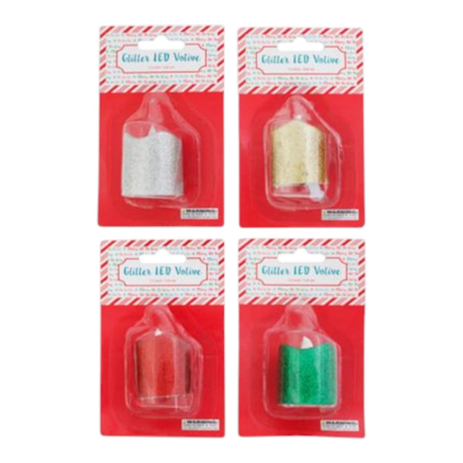 1.5" Led Glitter Votive Assorted (1 Piece)