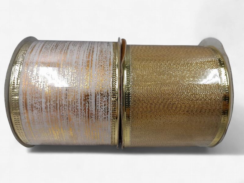 2.5"x5yd Wired Christmas Ribbon Assorted (1 Roll)