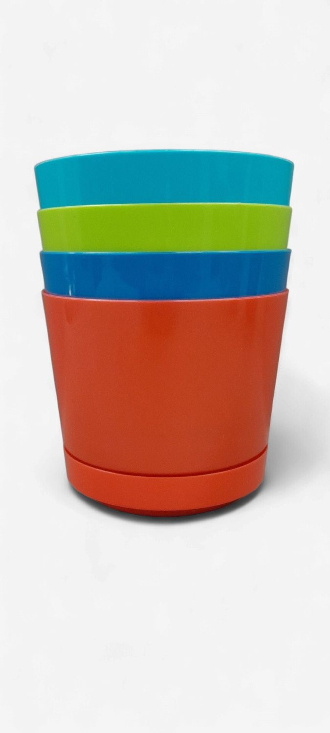 6.25" Round Planter Assorted, Plastic (1 Piece)