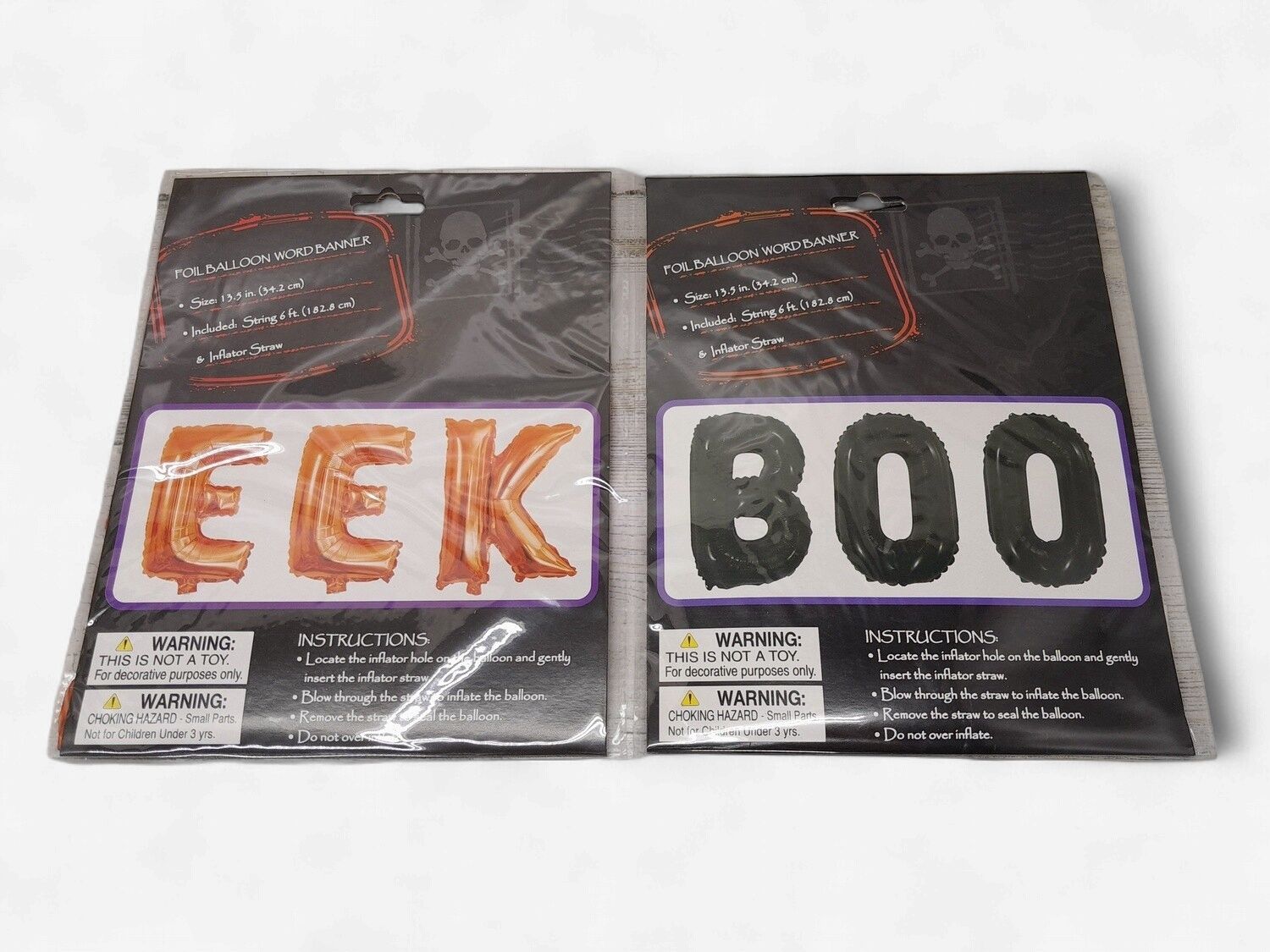 13.5" x 6' Halloween Balloon Banner Assorted (1 Piece)