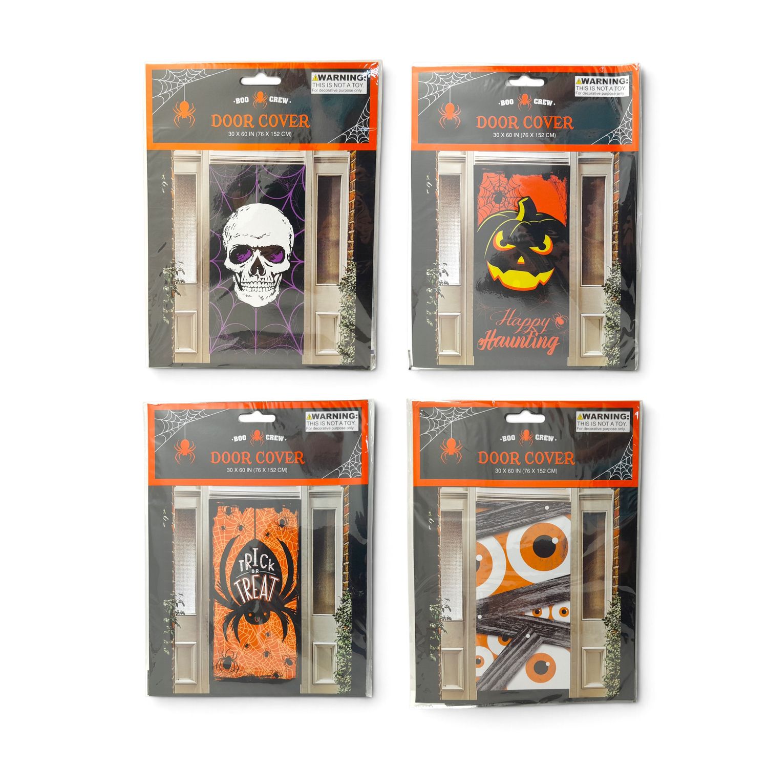 30"x60" Plastic Halloween Door Cover Assorted (1 Piece)