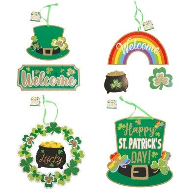 St. Patrick Hanging Decor Assorted (1 piece)