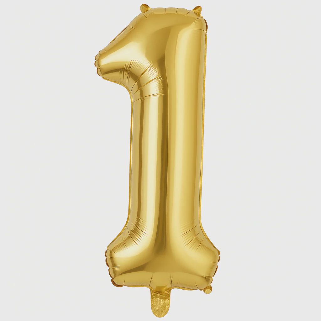 16" Foil Number Balloon Gold #1