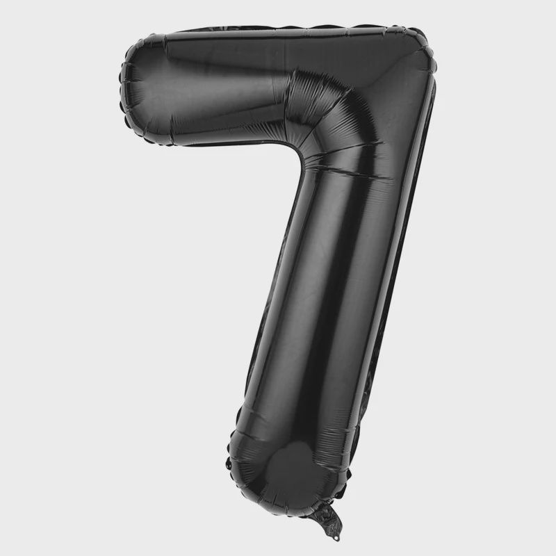 16" Foil Number Balloon Black #7