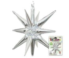 27” Foil Starburst Balloon Silver