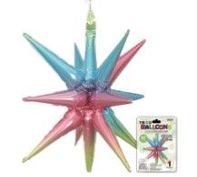 27” Foil Starburst Balloon Rainbow