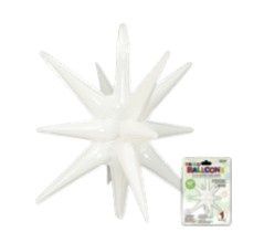 27” Foil Starburst Balloon White