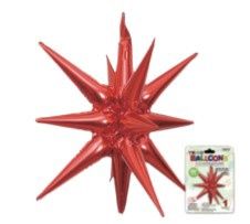 27” Foil Starburst Balloon Red