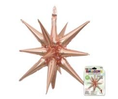 27” Foil Starburst Balloon Rose Gold