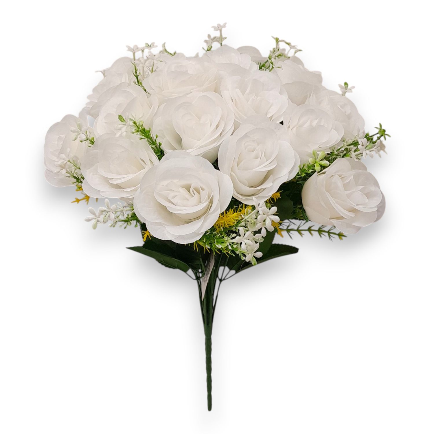 15" Rose Bush x18 White