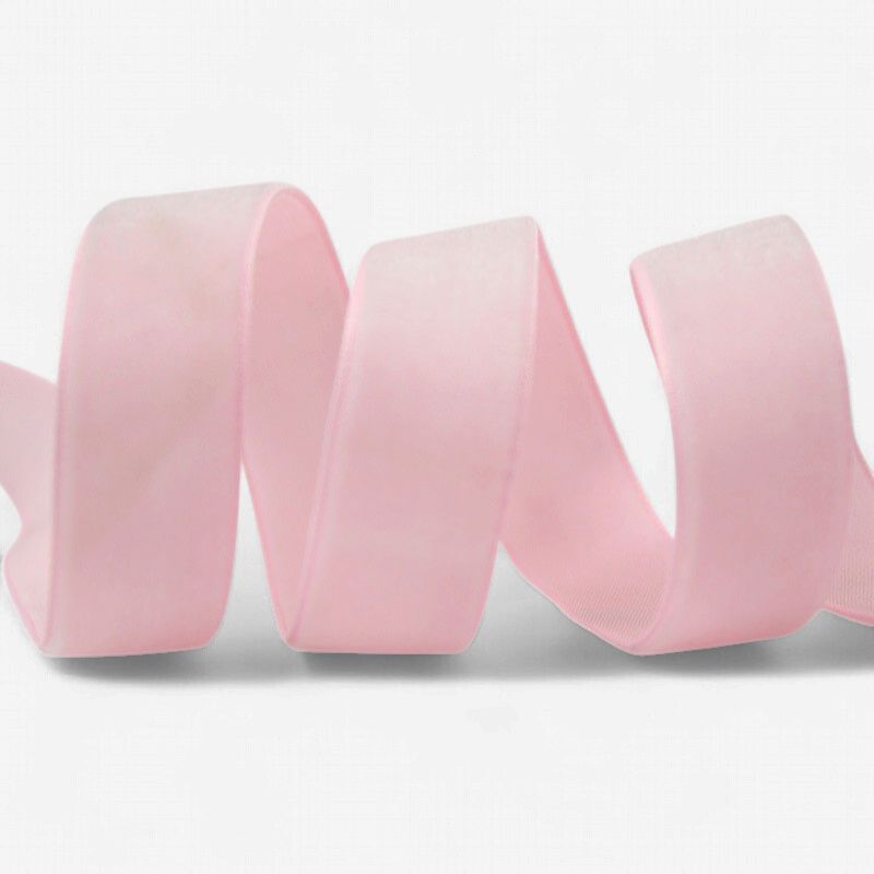 5/8"x15yd Unwired Dreamy Velvet Ribbon Lt. Pink