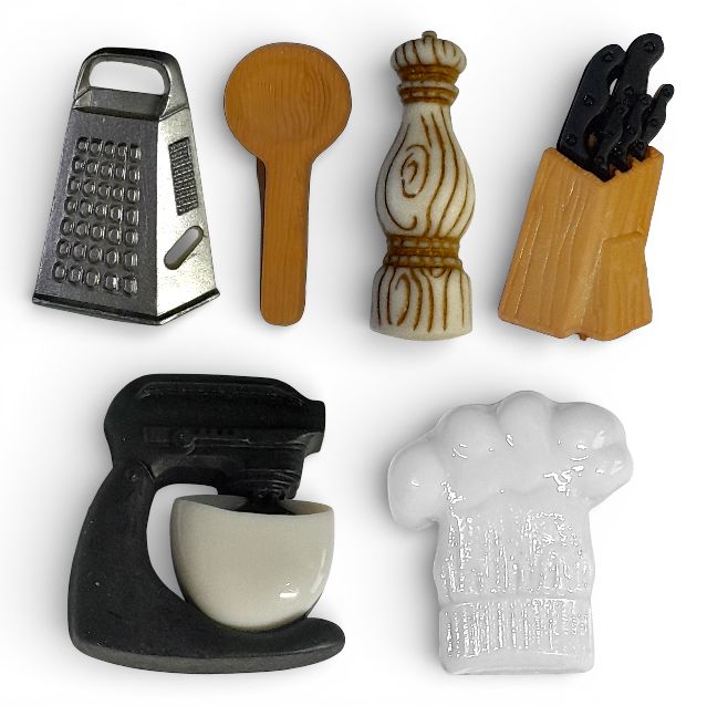 Chef Buttons 6pc