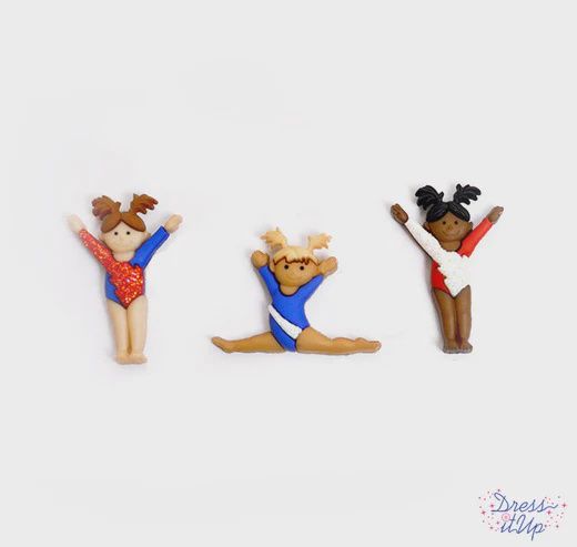 9pc Gymnastic Buttons &amp; Embellishments