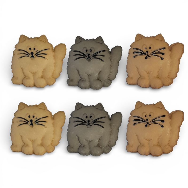6pc Fat Cat Buttons
