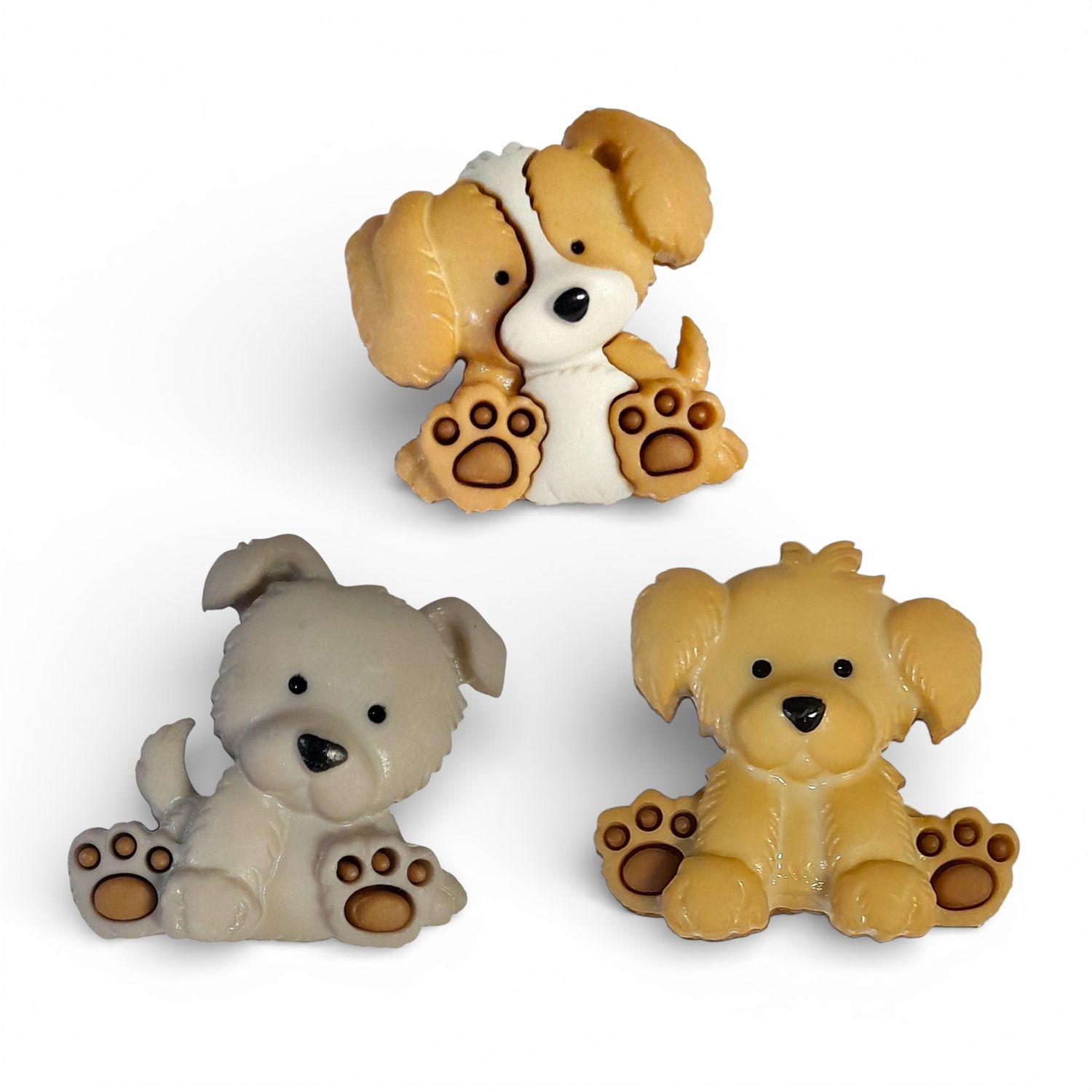 Puppy Buttons 3pc
