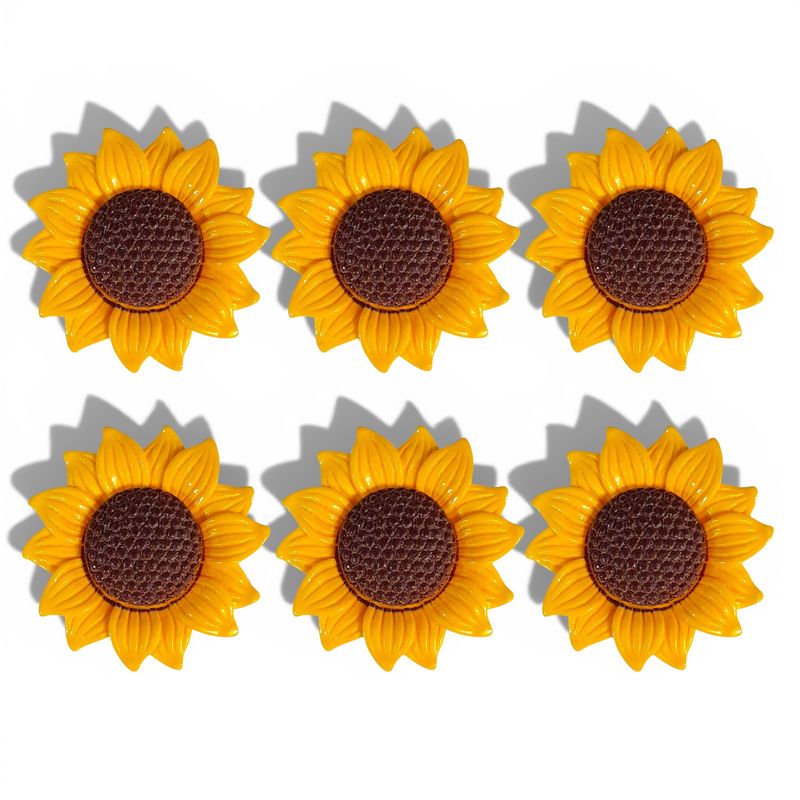 6pc Large Sunflower Embellishments