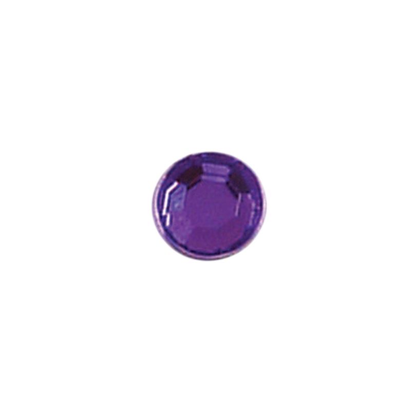 7mm Round Acrylic Rhinestones 130pc Purple