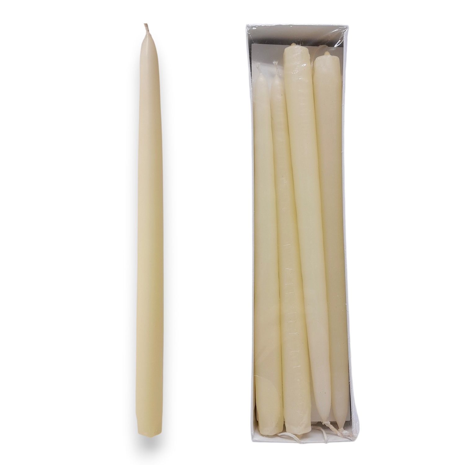 12" Taper Candles Ivory 12pc