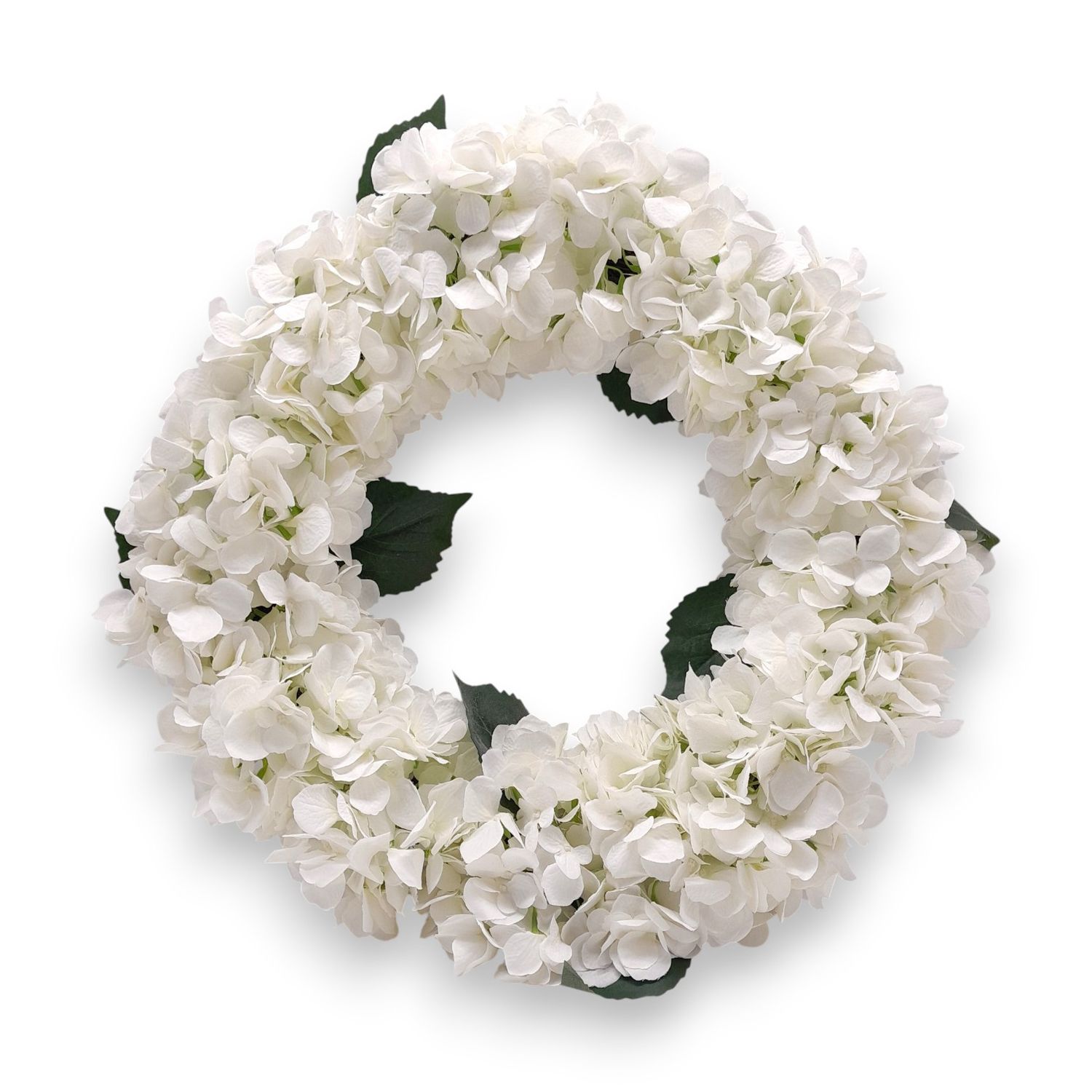 24" Hydrangea Wreath White