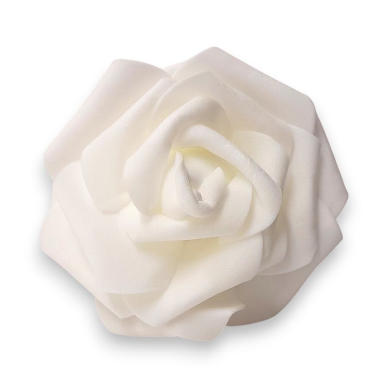 3.94" Foam Roses White 2pc