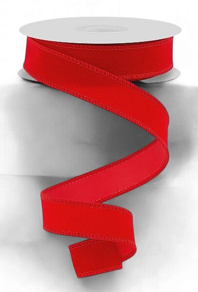 1" x 10yd Outdoor Velvet Ribbon Red
