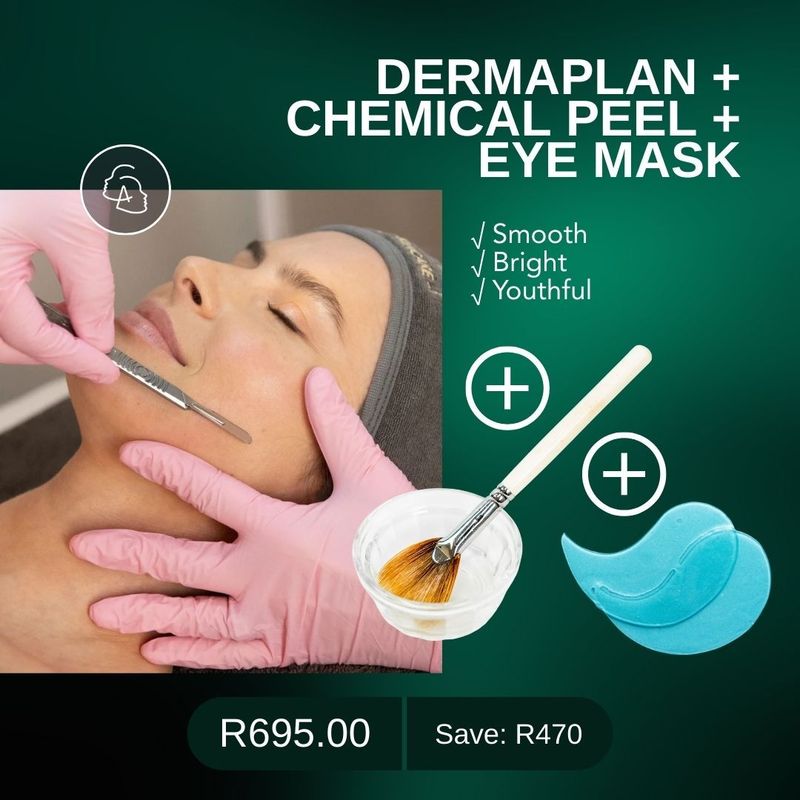 Dermaplan + Chemical Peel + Eye Treatment Dermaplan + Chemical Peel + Eye Treatment