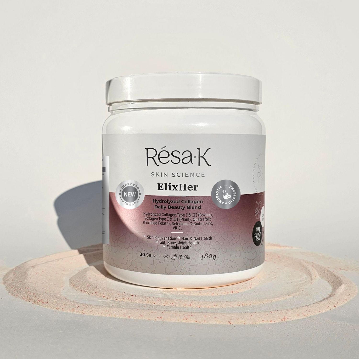 ELIXHER - HYDROLYZED COLLAGEN DAILY BEAUTY BLEND (480g)