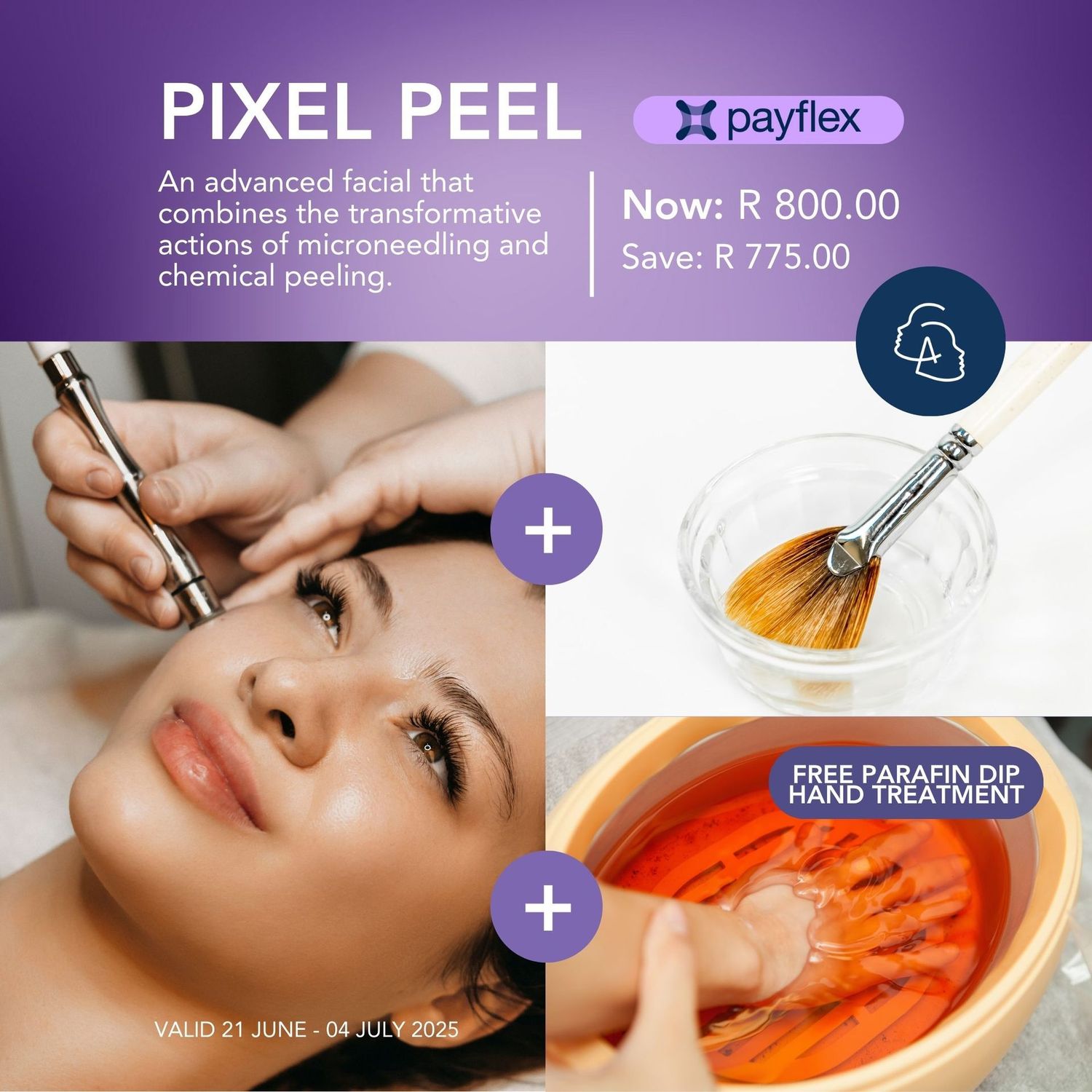 Pixel Peel + Free Paraffin Dip Hand Treatment