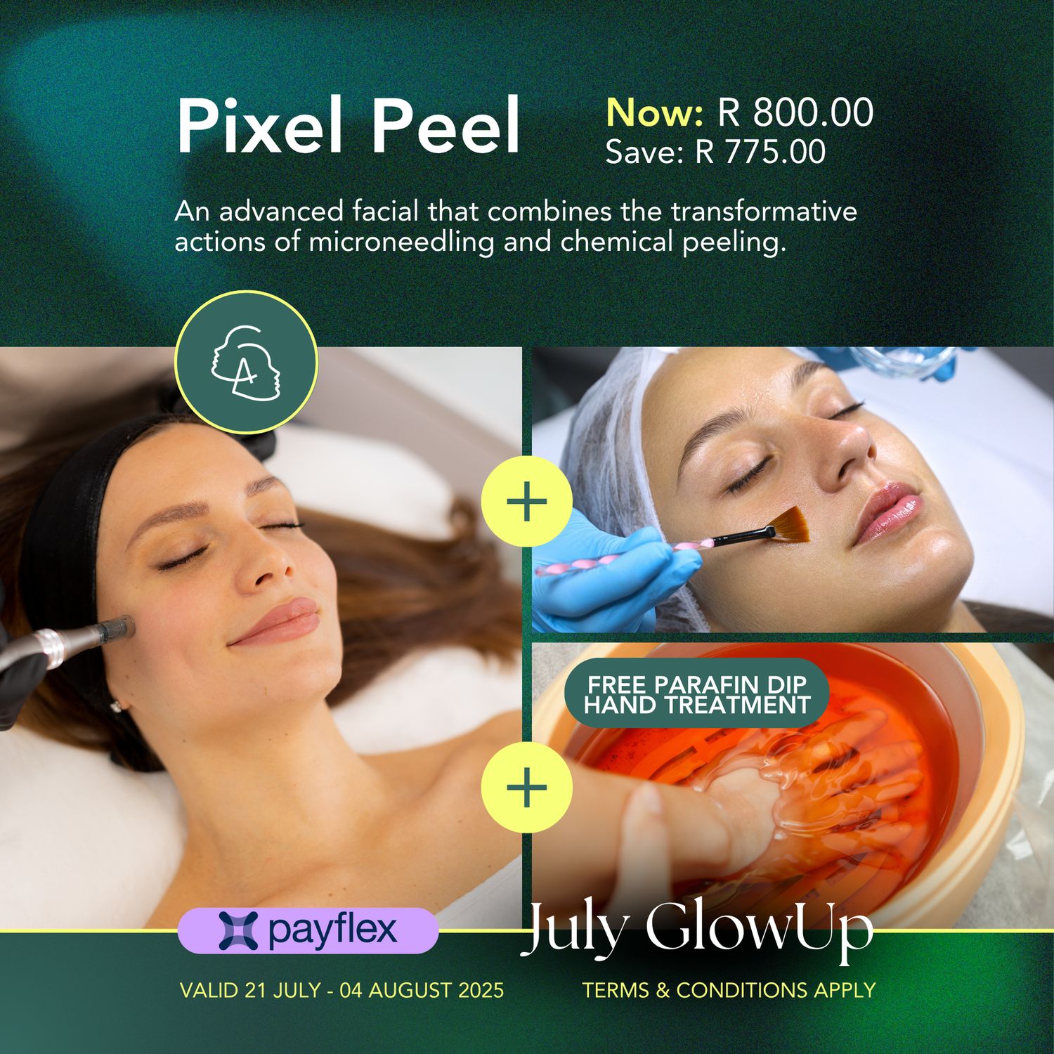 Pixel Peel + Free Parafin Dip Hands