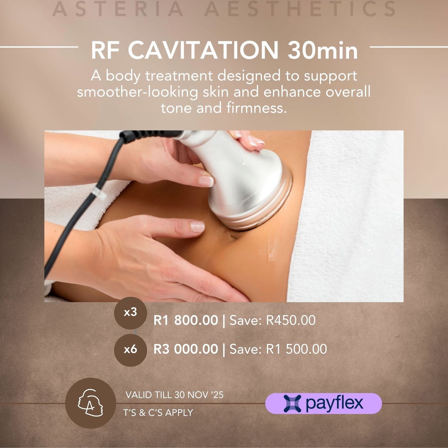 Cavitation Package of 3 sessions (30min e.a) Cavitation Package of 3 sessions (30min e.a)