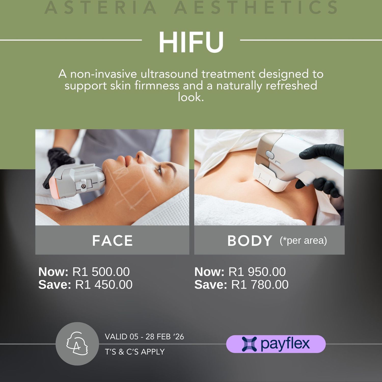 HIFU Body (*per area) HIFU Body (*per area)