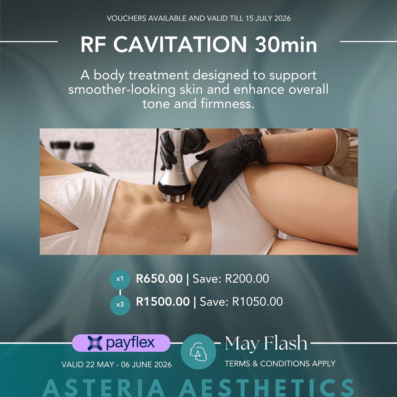 RF Cavitation session (30min e.a) RF Cavitation session (30min e.a)