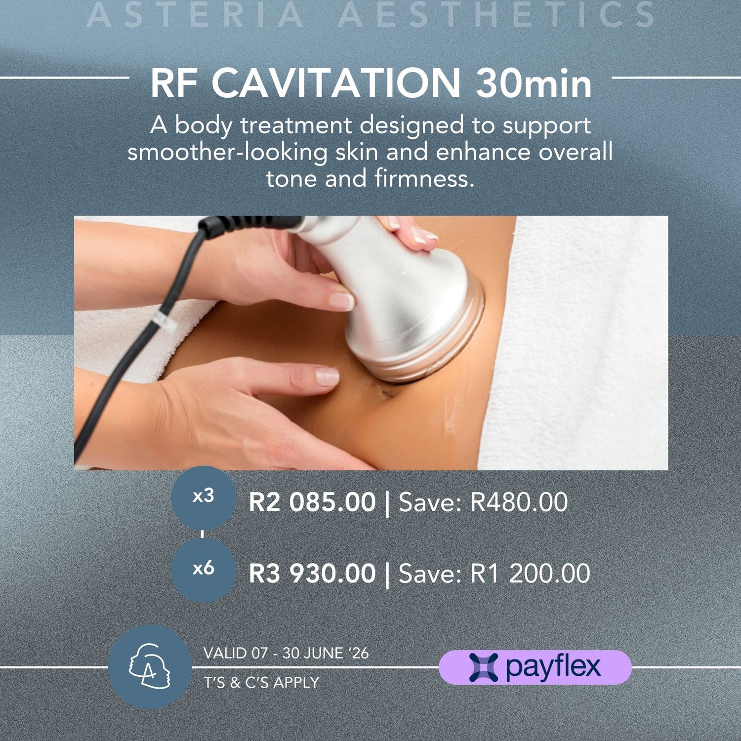 RF Cavitation package of 3 session (30min e.a) RF Cavitation package of 3 session (30min e.a)